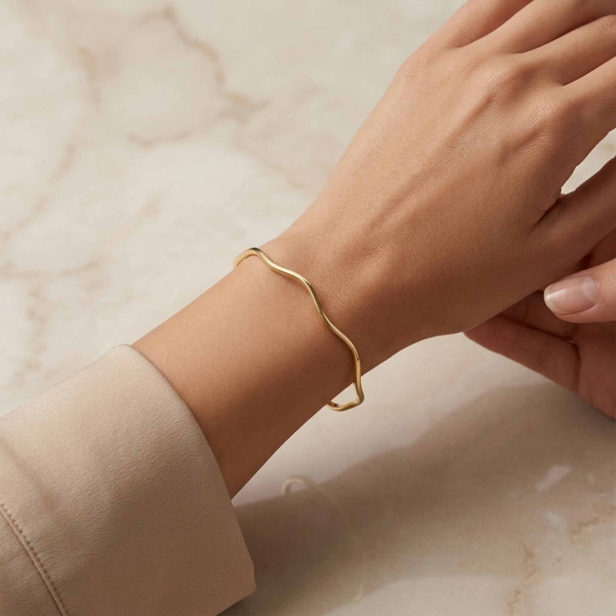 Bracelet Chaîne "Tressage Classique" – Éclat Corde Doré