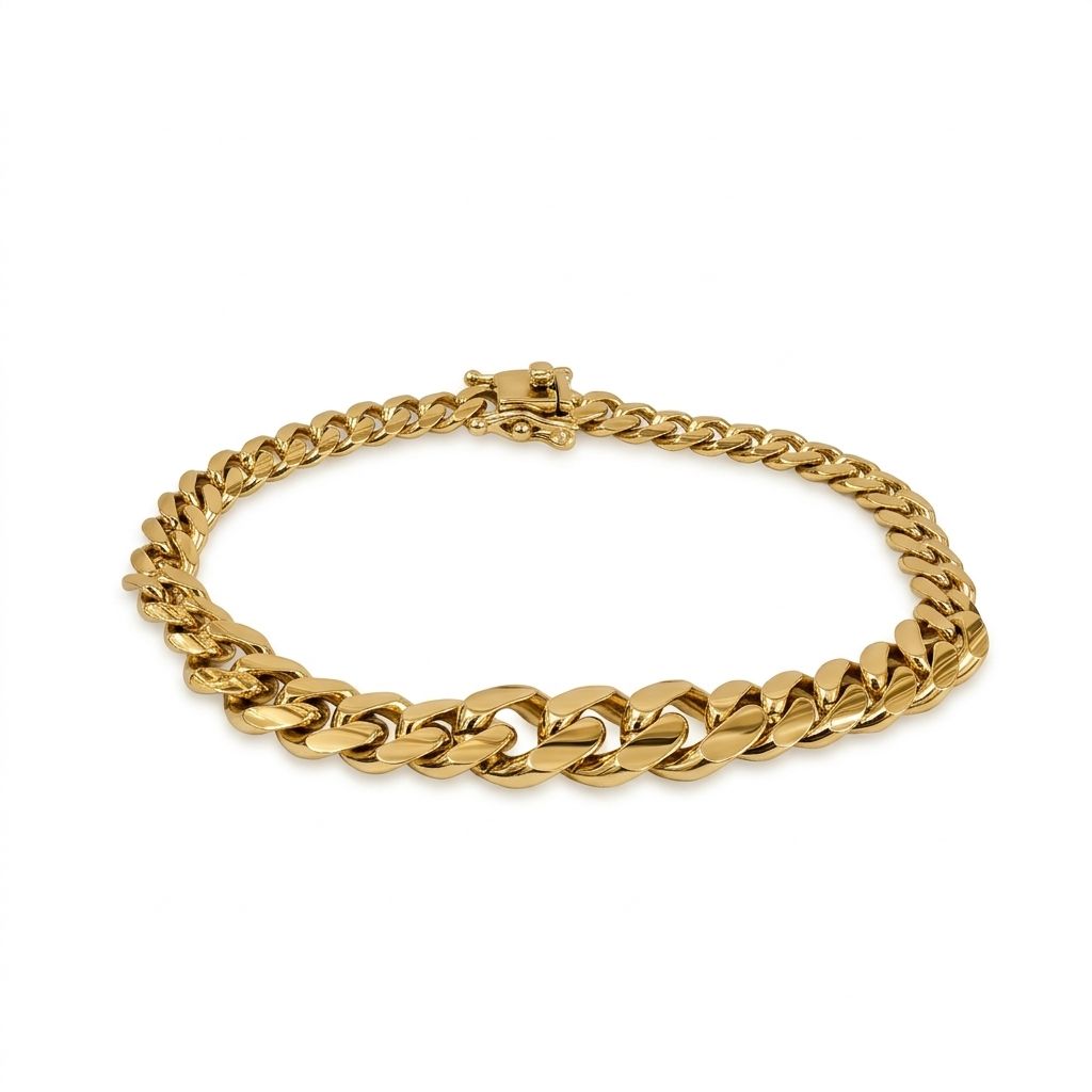 Bracelet Chaîne "Gourmette Classique" – Éclat Or Pur