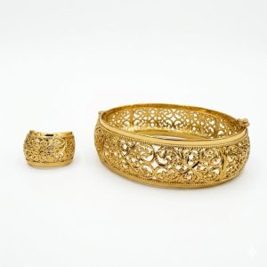 Parure Arabesque Dorée Prestige - bijou femme dore en acier inoxydable Maison Zayna