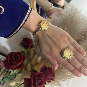 Duo Royal "Louis d'Or" - bijou femme dore en acier inoxydable Maison Zayna
