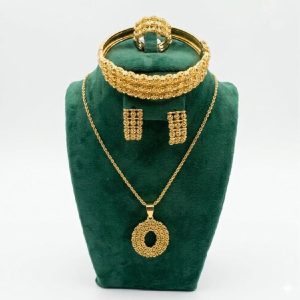 Parure "Perla Royale" - bijou femme dore en acier inoxydable Maison Zayna