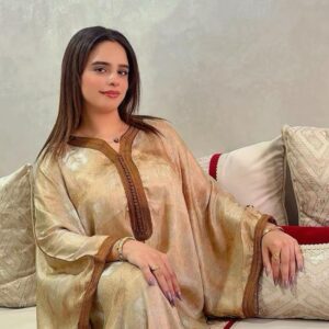 CAFTAN ZAYNA - Robe Traditionnelle Élégante en Tissu Doux pour une Apparence Raffinée et Confortable