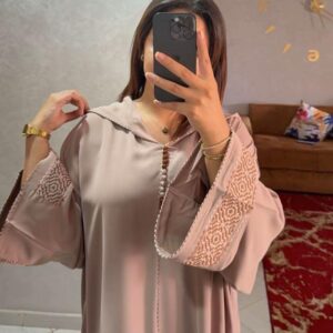 Djellaba Yara – Gris nude