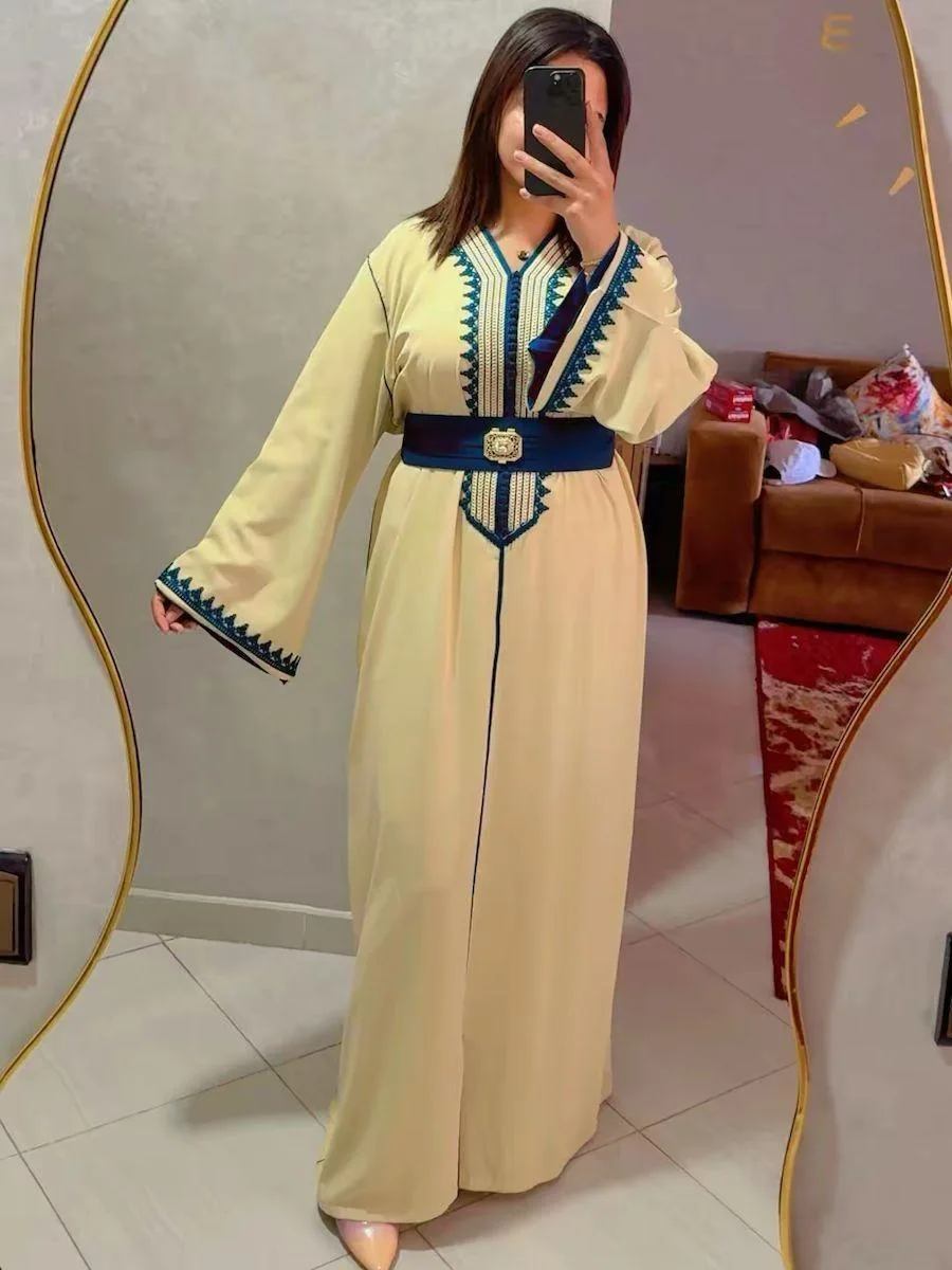 Caftan Alya – Bleu royal – vue 3