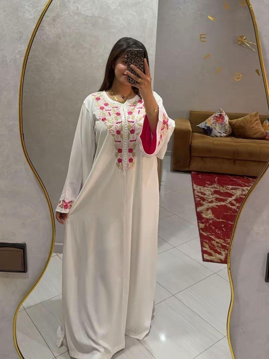 Caftan Inès – Blanc pur – vue 5