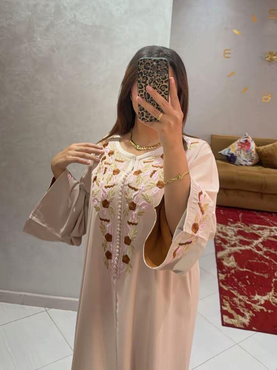 Caftan Inès – Beige sablé – vue 5