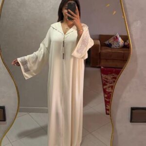 Djellaba Yara – Blanc cassé